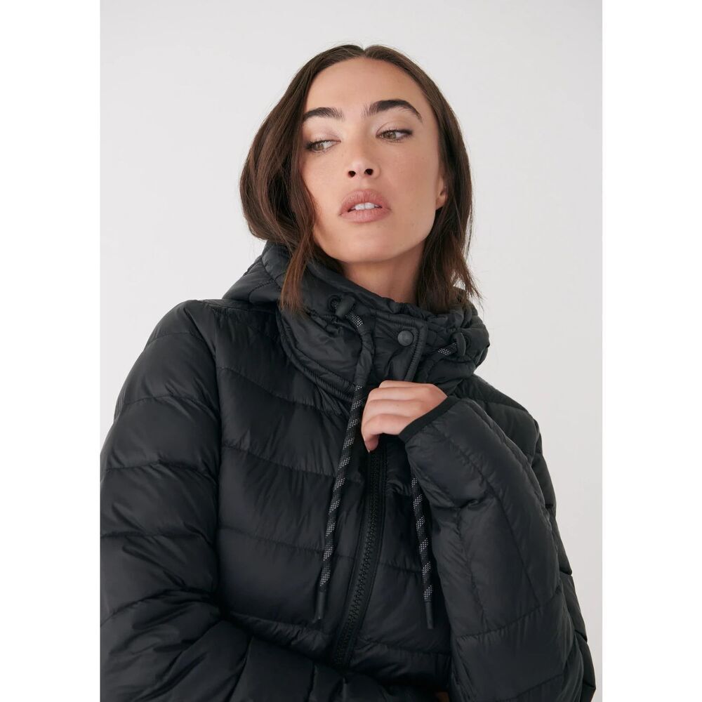 NWOT Lole Emeline Black Down Puffer Jacket Women’s Size Large Hooded Waterproof - Picture 2 of 9